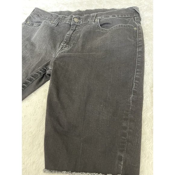 True Religion Men's Ricky Shadow Black Relaxed Straight Cut Off Shorts Size 38 - Picture 2 of 10